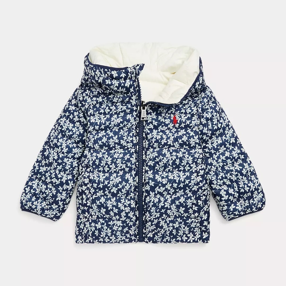 NWT Ralph Lauren Floral Reversible Water-Repellent Jacket - 18 Months